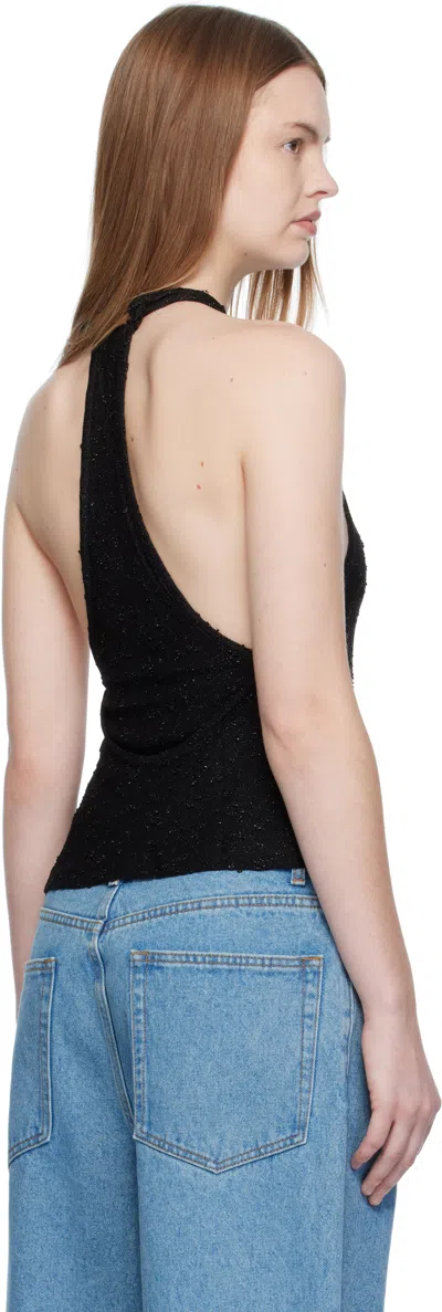 Christopher Esber Metallic Knit Imber Top In Black