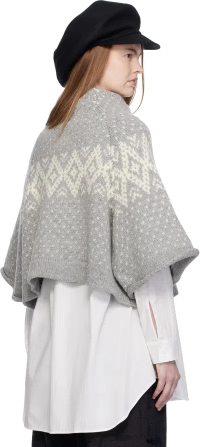 Y's Gray Raglan Sleeve Sweater In Gray