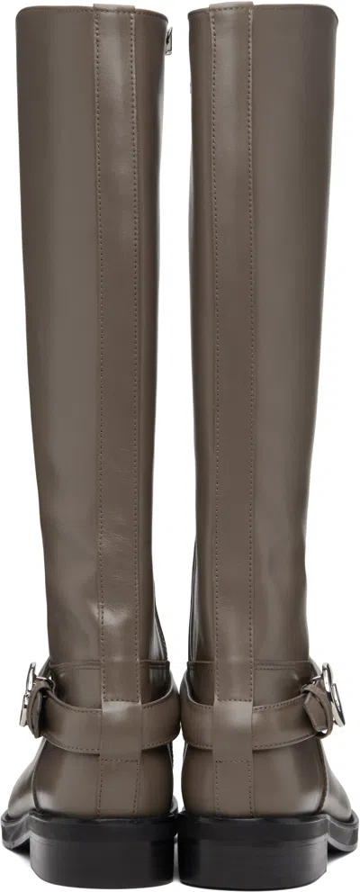 Coperni Cavalier Leather Knee-high Boots In Brown