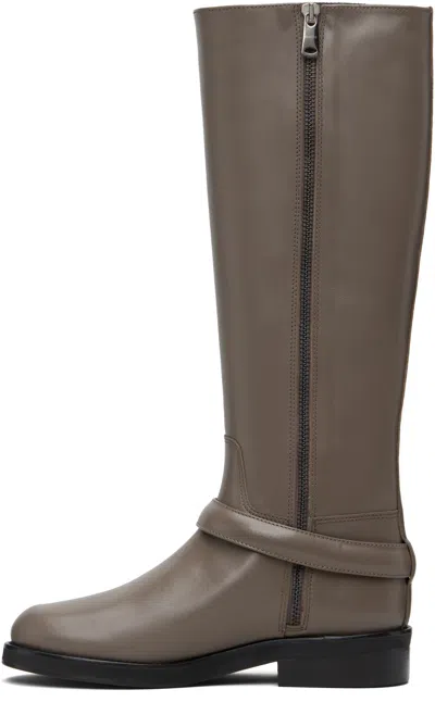 Coperni Cavalier Leather Knee-high Boots In Brown