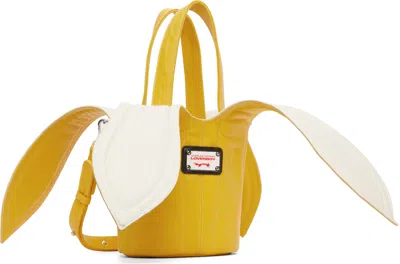 Charles Jeffrey Loverboy Yellow & Off-white Banana Bucket Bag