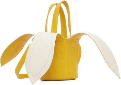 Charles Jeffrey Loverboy Yellow & Off-white Banana Bucket Bag