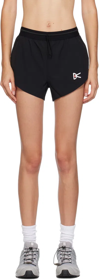 District Vision Black 3in Split Sport Shorts In Black