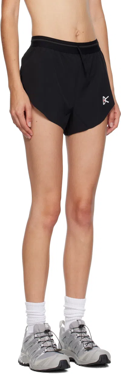 District Vision Black 3in Split Sport Shorts In Black