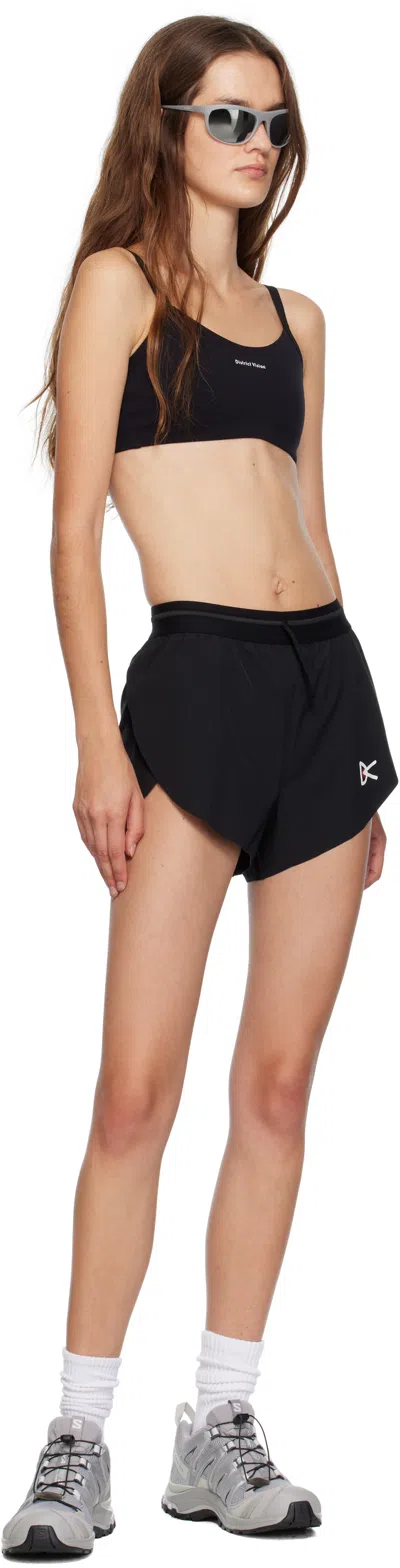 District Vision Black 3in Split Sport Shorts In Black