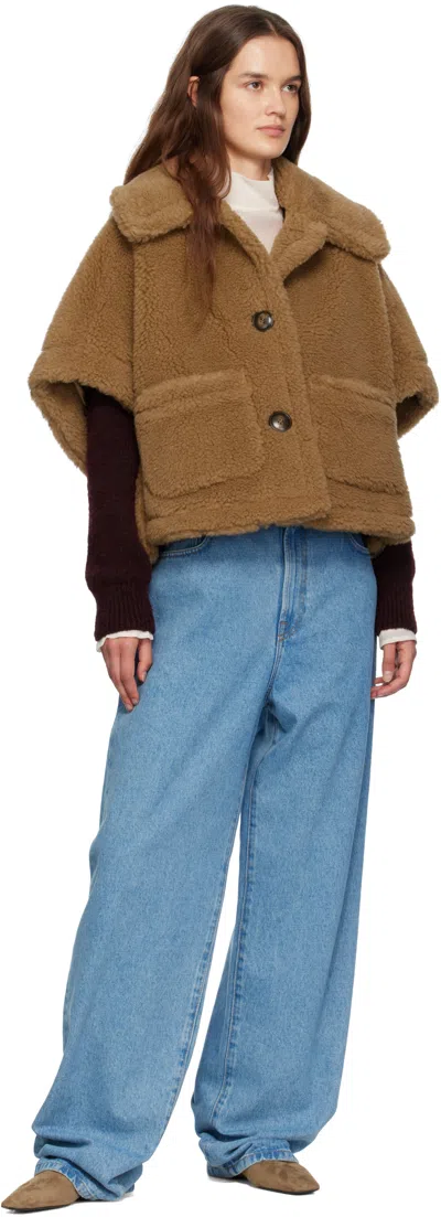 Max Mara Beige Newterzo1 Jacket In Green