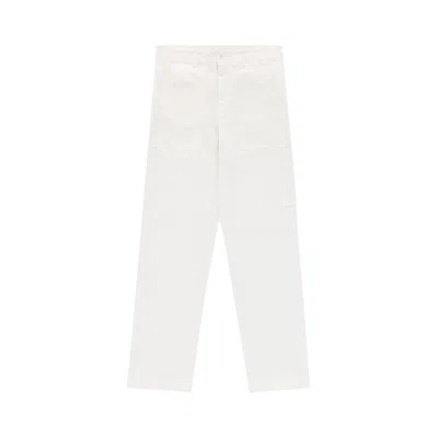 Pre-owned Aimé Leon Dore Garment Dyed Full Cut Workwear Pant 'pristine' | Cream | Men's Size Xs In White