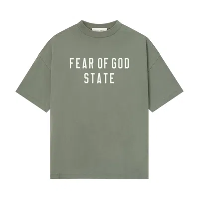 Pre-owned Essentials Fear Of God  90's Tee 'moss' | Green | Men's Size Xs