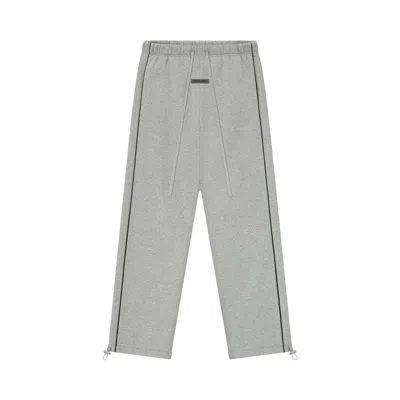 Pre-owned Essentials Fear Of God  Relaxed Fleece Sweatpant With Piping 'concrete Heather/black' | Grey | Men's  In Gray