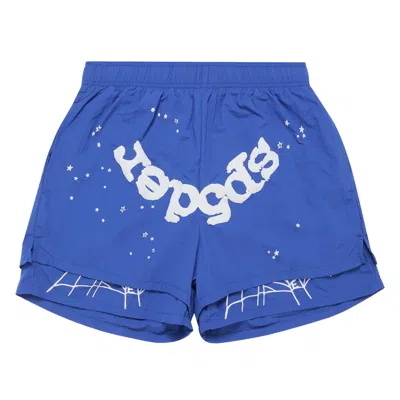 Pre-owned Sp5der Og Web Double Layer Short 'blue' | Men's Size Xxl