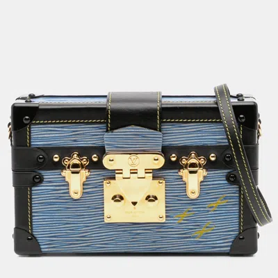 Pre-owned Louis Vuitton Blue Epi Petit Malle