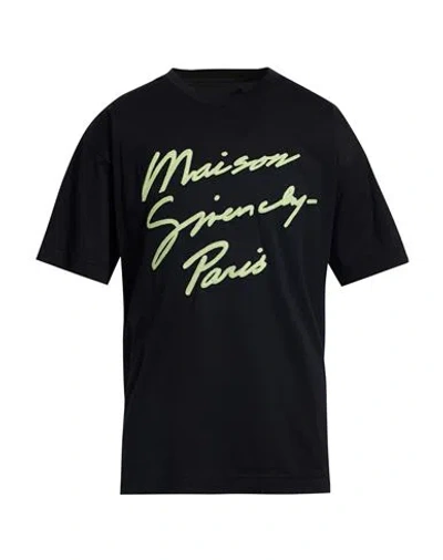 Givenchy Men Black Cotton Maison  T-shirt