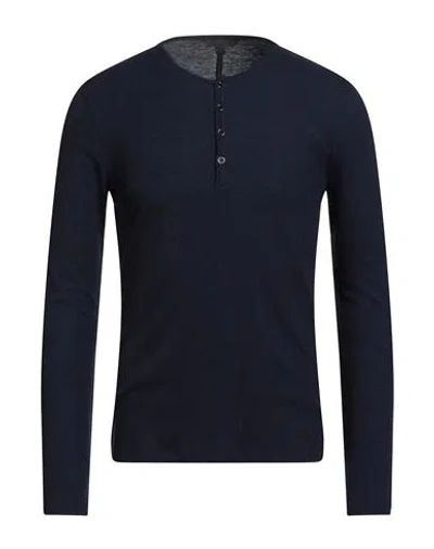 John Varvatos Carver Regular Fit Wool-blend Henley In Blue