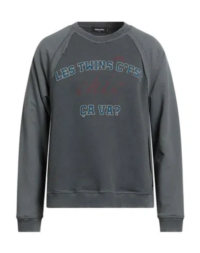 Dsquared2 Man Sweatshirt Grey Size M Cotton In Gray
