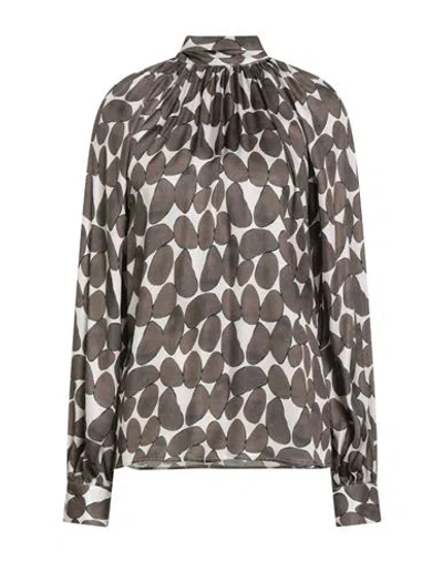 Camicettasnob Woman Top Military Green Size 10 Viscose In Gray