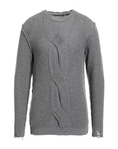 Daniele Alessandrini Man Sweater Grey Size 42 Wool, Polyamide In Multi