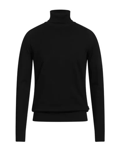 Outfit Out/fit Man Turtleneck Black Size S Viscose, Polyamide In Black