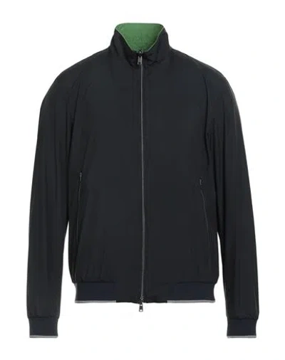 Herno Man Jacket Midnight Blue Size 46 Polyester, Polyurethane In Black