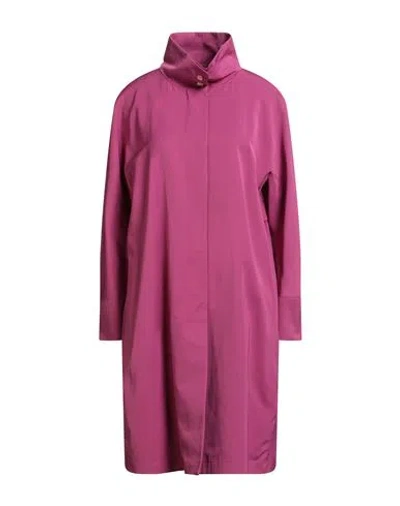 Herno Woman Overcoat & Trench Coat Mauve Size 12 Polyester, Cotton In Pink