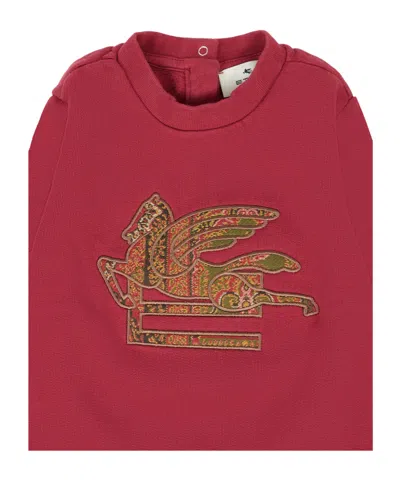 Etro Pegasus-embroidered Sweatshirt In Red