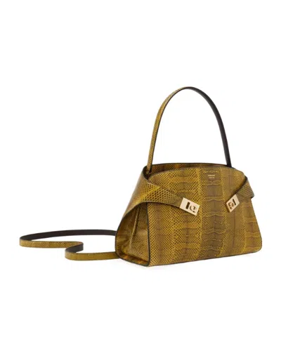 Ferragamo Hug Soft Bicolor Shoulder Bag In Brown