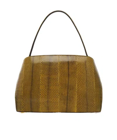 Ferragamo Hug Soft Bicolor Shoulder Bag In Brown