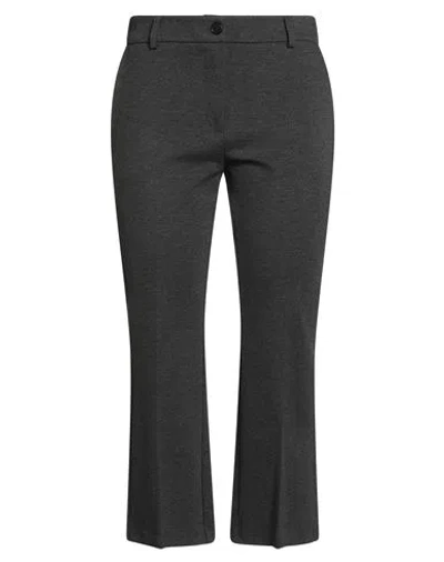 Tensione In Woman Pants Charcoal Size L Viscose, Polyamide, Elastane In Black