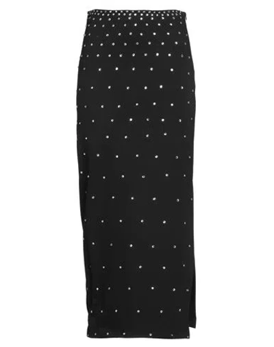 Tensione In Woman Maxi Skirt Black Size M Viscose, Nylon, Elastane In Black