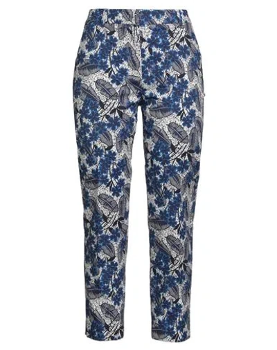 Weekend Max Mara Floral Printed Cropped Trousers In Blue
