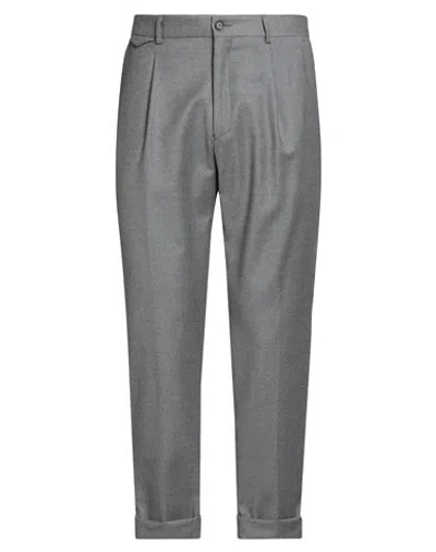 Manuel Ritz Man Pants Grey Size 34 Virgin Wool, Elastane In Gray