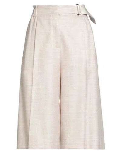 Agnona Woman Shorts & Bermuda Shorts Beige Size 4 Wool, Silk In Neutral
