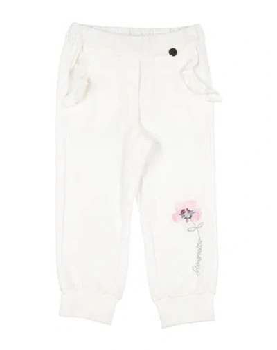 Simonetta Toddler Girl Pants White Size 4 Cotton, Elastane In White
