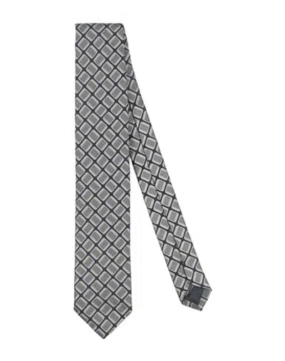 Paoloni Man Ties & Bow Ties Navy Size - Silk, Viscose In Gray