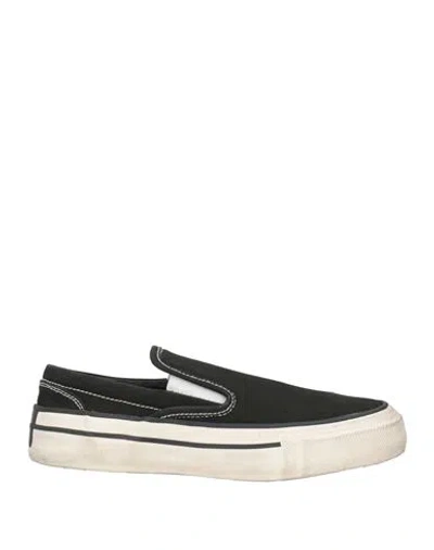 Rhude Washed Canvas Slip On Sneaker Shoes In Black