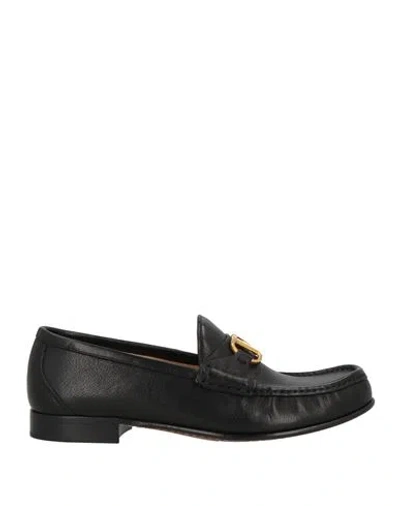 Valentino Garavani Woman Loafers Black Size 8 Leather In Black