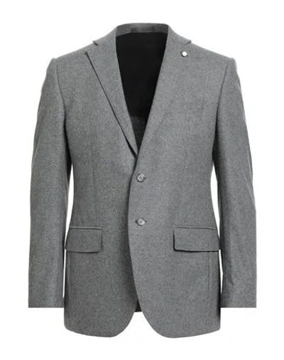 Luigi Bianchi Mantova Man Blazer Light Grey Size 40 Wool, Polyamide In Gray