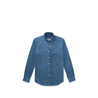 Polo Ralph Lauren Chemise Denim En Coton In Blue