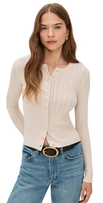Rag & Bone Francesca Merino Cardigan Oatmeal In Multi