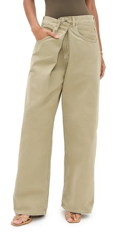 Agolde Vana Jeans Myrtle In Green