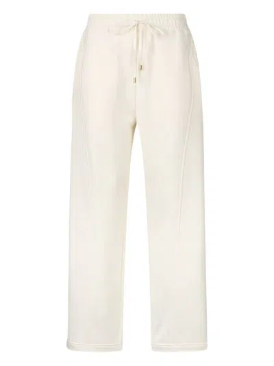 Liu •jo Side-seam Detail Drawstring Trousers In Neutral