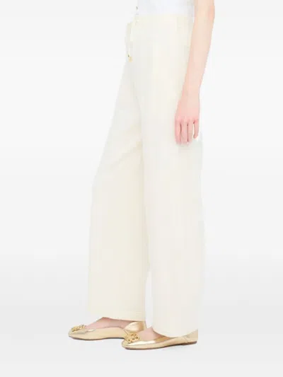 Liu •jo Side-seam Detail Drawstring Trousers In Neutral