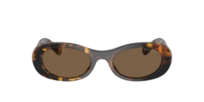 Miu Miu Mu 06zs Havana Sunglasses In Brown