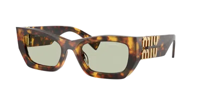 Miu Miu Woman Sunglass Mu 09ws In Brown