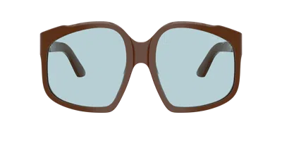 Miu Miu Womens Brown Mu A07s Irregular-frame Acetate Sunglasses In Brown