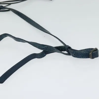 Pre-owned Balenciaga City Blue Leather Shoulder Bag ()