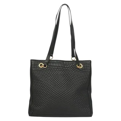 Pre-owned Bally Quilted Black Leather Tote Bag ()