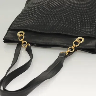 Pre-owned Bally Quilted Black Leather Tote Bag ()