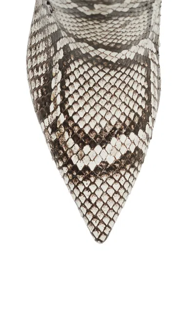 Gabriela Hearst Aura High Heel Stiletto Tall Boot In Black & White Inversa™ Snakeskin In Multi