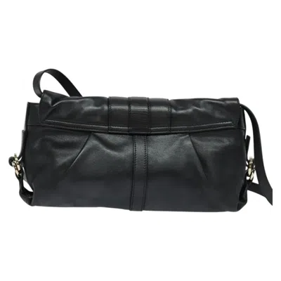 Pre-owned Bulgari Chandra Black Leather Shoulder Bag ()