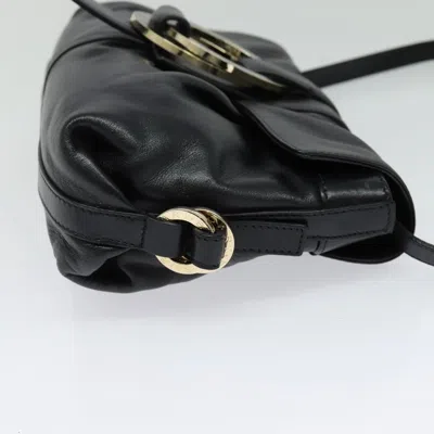 Pre-owned Bulgari Chandra Black Leather Shoulder Bag ()